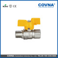 Thread ends Natural copper Brass natural Gas Ball Valve with Butterfly Handle